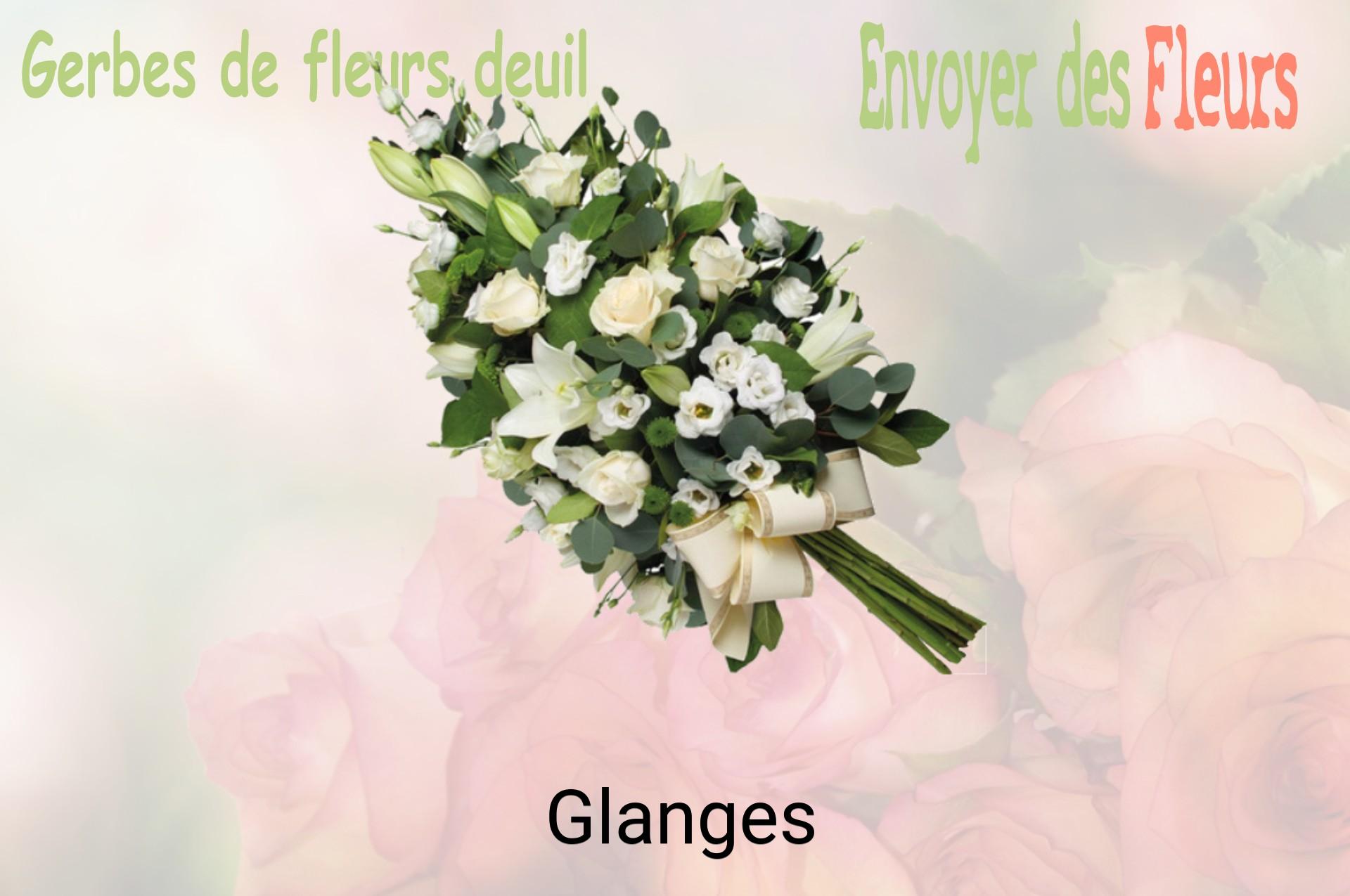 Gerbe de fleurs de deuil livrée à Glanges